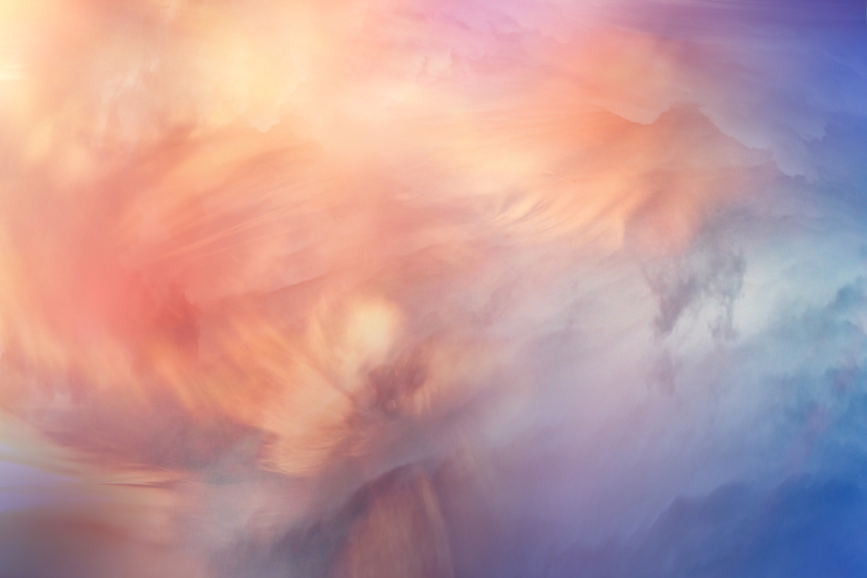 Abstract Watercolor Background Sunset Sky Orange Purple